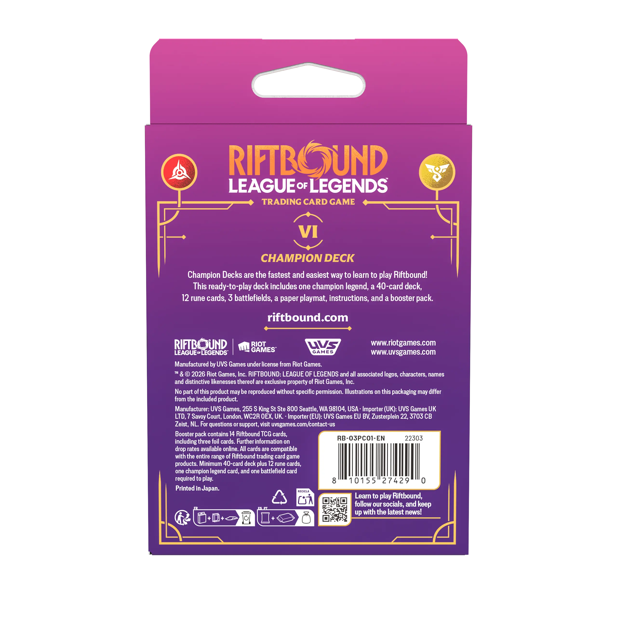 Riftbound: Unleashed - Champion Deck Vi (EN)